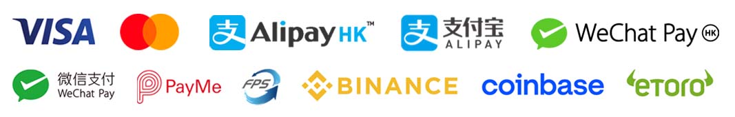 Assorted payment tools logos